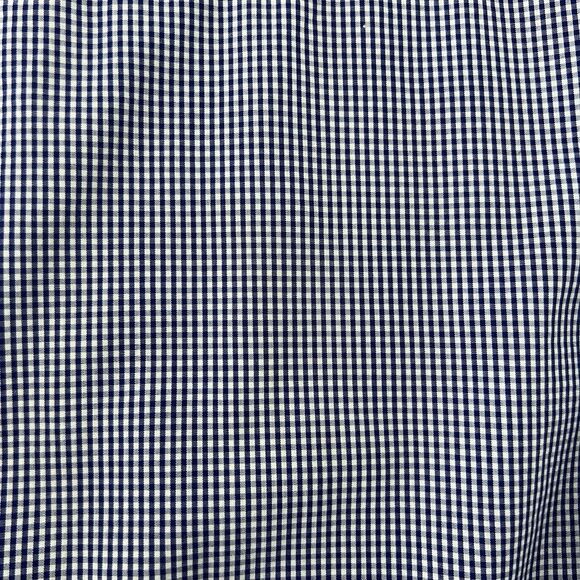 Banana Republic Gingham Tuck Sleeve Shirt Large Blue Tie Check Elevated Pairie - Picture 3 of 12